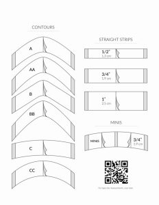 Hair System Tape contours Shape and size guide image